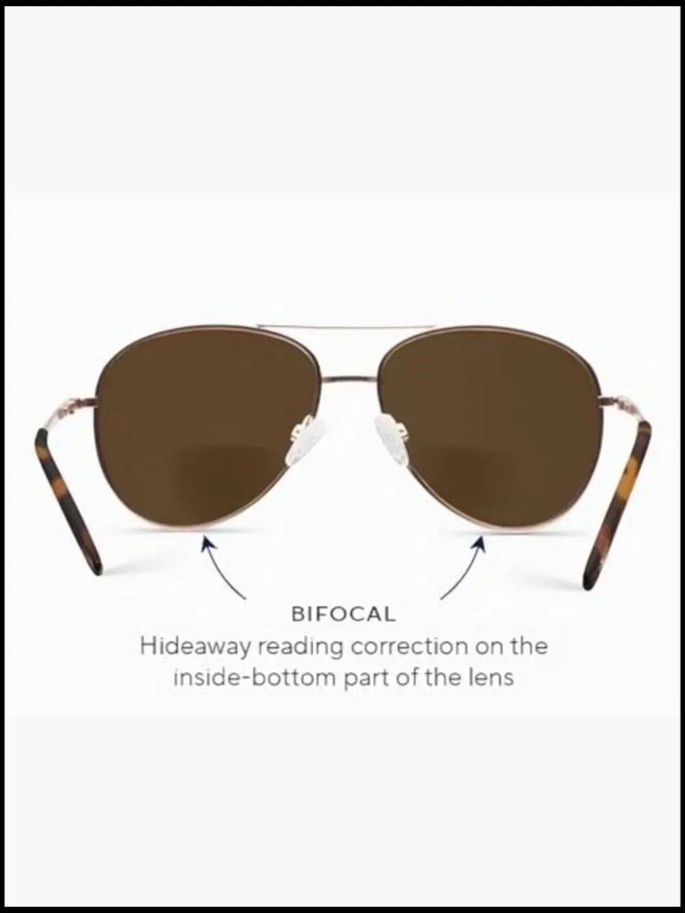 Bifocal Aviator Sunglasses - UV400 Protection, Lightweight